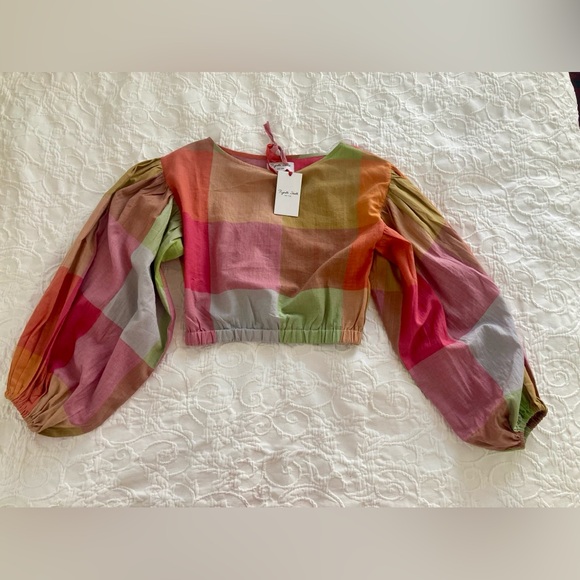 NWT Rujuta Sheth XS Elizabeth top Jupiter Chex - Picture 4 of 8